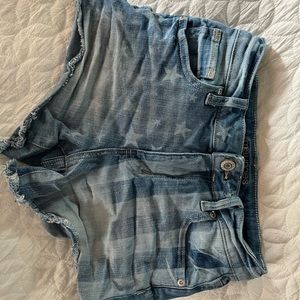 Maurices American flag cutoff shorts, size 0